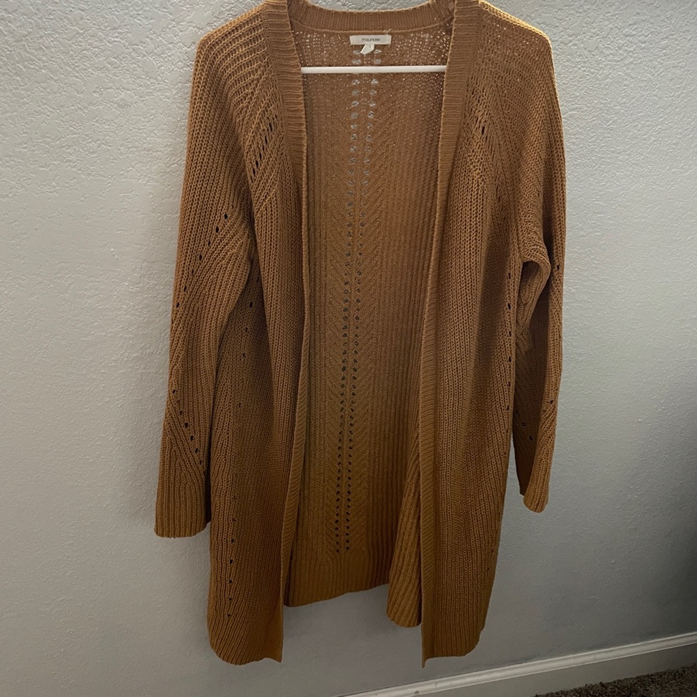 Maurices Mustard Knit Cardigan